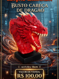 banner dragão busto